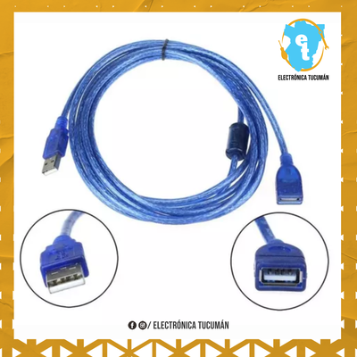 CABLE ALARGUE USB 2.0 EXTENSOR 1,5 METROS MACHO HEMBRA