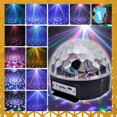 MEDIA ESFERA LED MULTICOLOR CON PARLANTE