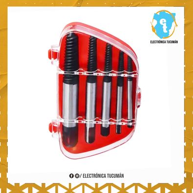 Set Extractor De Tornillos Roto Rosca Izquier Macho 3 A 18mm