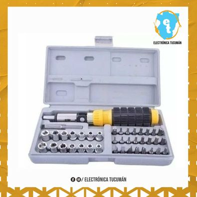 DESTORNILLADORES Y LLAVES TUBO EN VALIJA KIT 41 PIEZAS