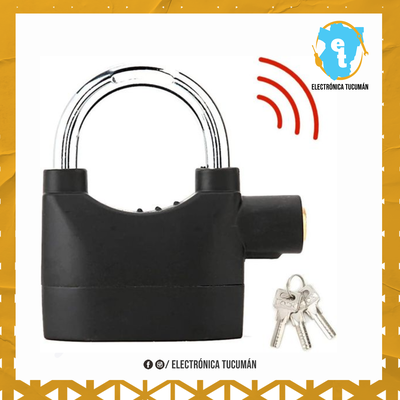 Candado Para Moto Con Alarma 110db Traba De Disco Reforzado