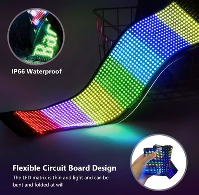 Cartel programable flexible multicolor