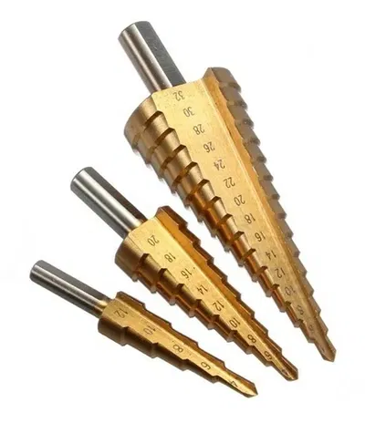Kit 3 Mechas Escalonada Baño Titanio 4-32 Milímetros