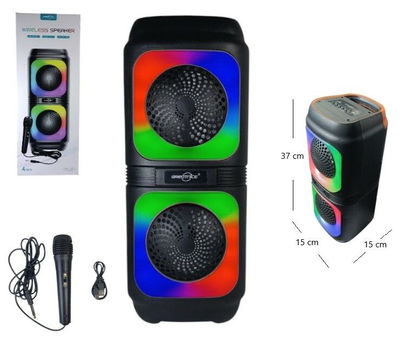 PARLANTE BT 4X2 PLG CON MICROFONO