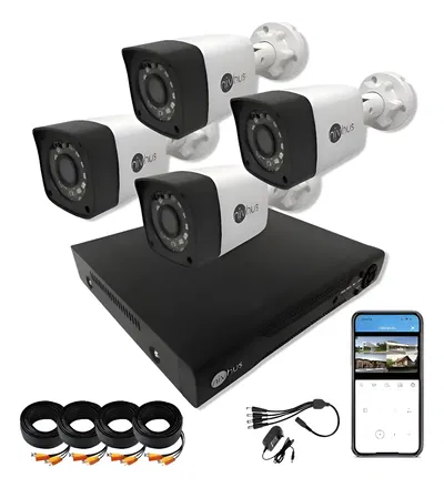Kit 4 Camaras de Seguridad Dvr con memoria