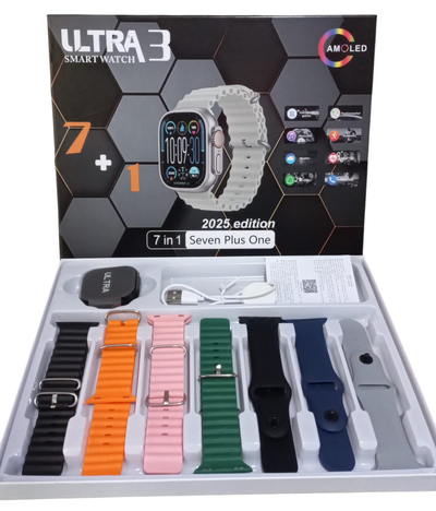 RELOJ SMARTWACHT 7 mallas intercambiables ultra 3