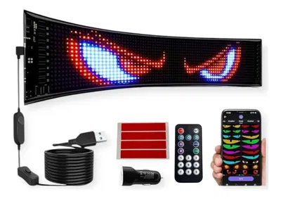 Cartel programable flexible 133cmx19cm