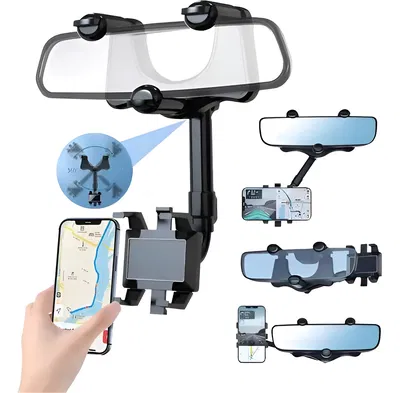 Soporte Para Celular Para Auto En Espejo Retrovisor 360