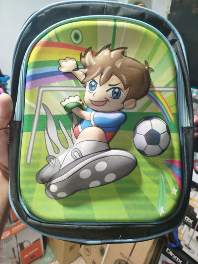 mochila primaria doble cierre relieve 3d personajes 14 pulgadas