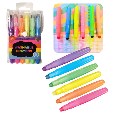 CRAYONES NEON LAVABLES X6