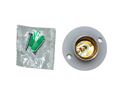 PORTA LAMPARA CON TACOS Y TORNILLOS