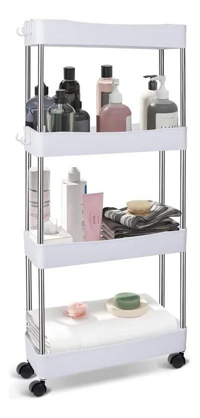 Organizador de Baño o Cocina Con Ruedas 4 Niveles