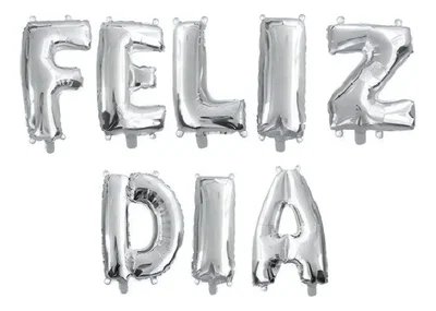 Globo Metalizado 40cm feliz dia (10% Dcto. x 6u)