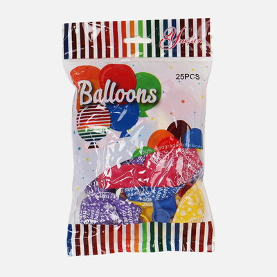 globos feliz cumpleaños x 25u (10% Dcto. x 6u)