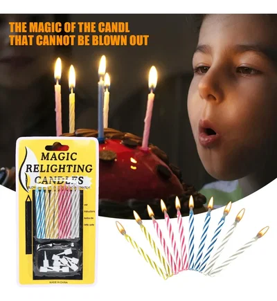 velas magicas 5cm x10u. (10% Dcto. x 12u)