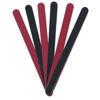 Lima de Uñas Recta Rojo y Negro 15cm. x 12u