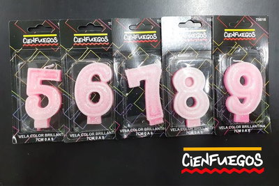 Vela numeros 7cm.