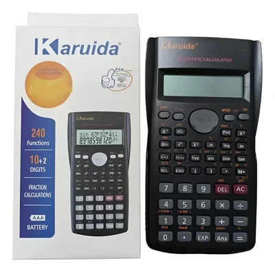 CALCULADORA CIENTIFICA 10 DÍGITOS (negra-blanca-celeste)