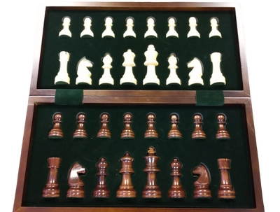Juego de ajedrez magnetico madera premium