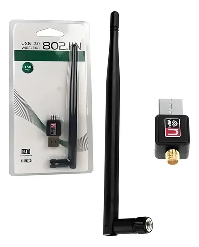 PLACA DE RED WIFI USB 2.0 802.11N CON ANTENA WIRELESS 300MBPS