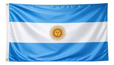 Bandera Argentina con ojales 150x90 Cm