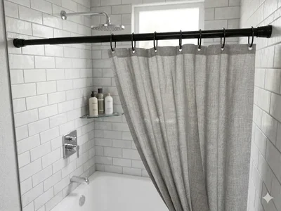 Barral de Cortina para Baño Extensible 1,40 A 2,60 M Premium