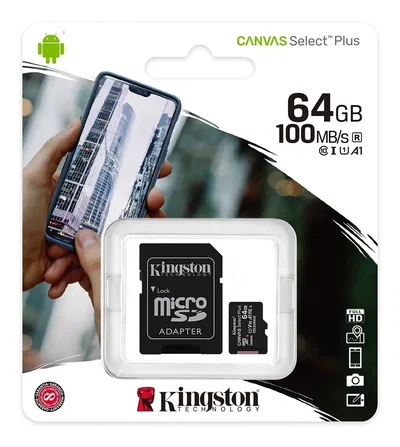 TARJETA DE MEMORIA KINGSTON MICRO SD 64 GB CON ADAPT CLASE 10