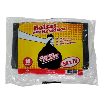 Bolsas de Residuo 50x70 Negra x10u