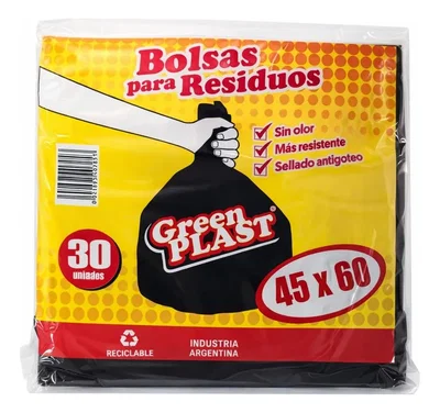 Bolsas de Residuo 45x60 Negra x10u