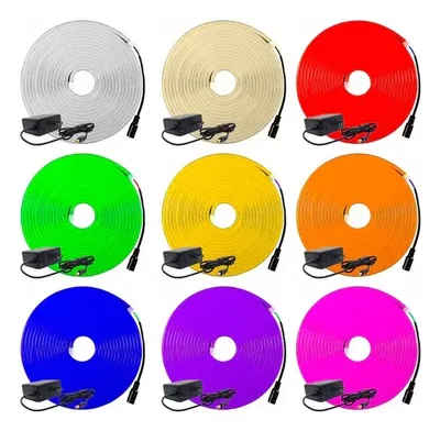 Luz de Neon 5 Mts Color Fijo Flexible 12v