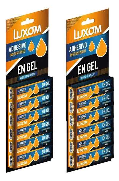 Pegamento Instantaneo Luxom x6u (gel y liquido)