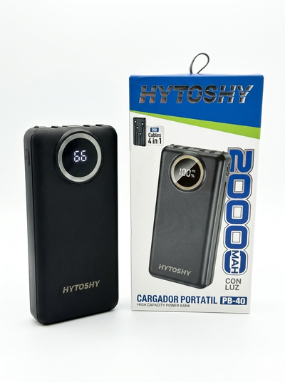 Cargador Portatil Power Bank 20000 Mah Cables 4 In 1