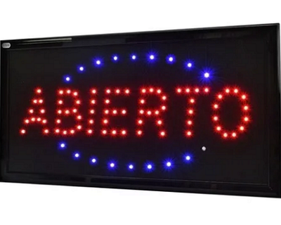 CARTEL LED ALTA LUMINOSIDAD ABIERTO