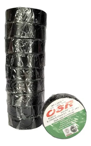 Cinta Aisladora Negra 17mm X 6.4m pack x10