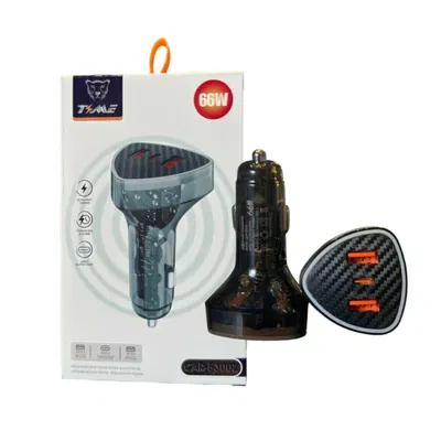 Cargador Auto 12v 66w Para Celular Carga Rapida Usb Y Usb C