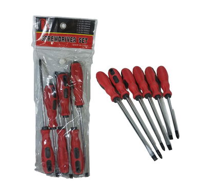 Juego De Destornilladores Planos - Phillips 6 Piezas
