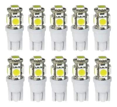 Led Posición T10 5 Puntas 5050 Smd X10 W5w Por 10 Unidades