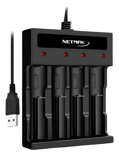 Cargador Pilas Recargables Aa Aaa Usb 4 Pilas Carga Rapida