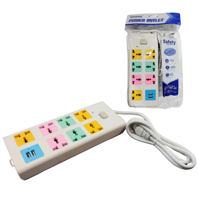 Zapatilla Con 7 toma Corriente Universal + Puerto Usb