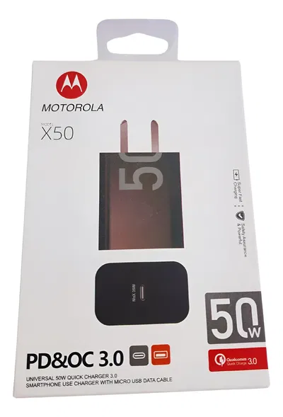 cargador motorola cabezal tipo c 50w