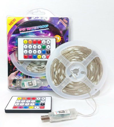 TIRA DE LUZ LED MULTICOLOR 10 METROS, USB CON CONTROL