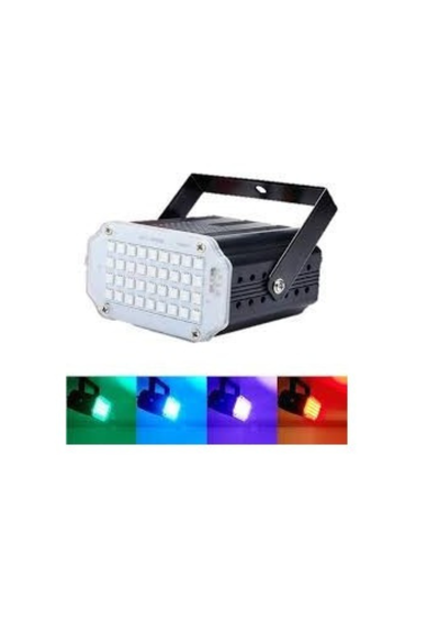 Flash 24 Led Multicolor Audiorritmica 10w Fiestas