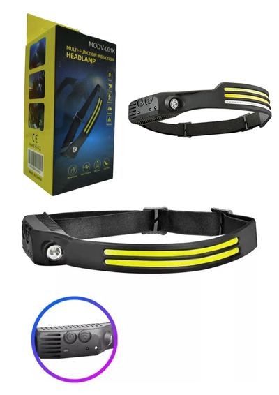 Linterna minera Recargable Triple led con sensor 