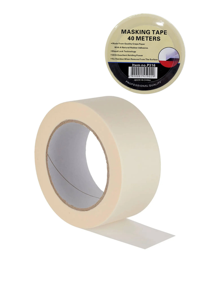 Cinta De Papel 50mm X 40m Para Pintar Color Blanco Lisa