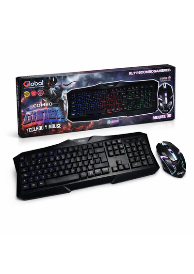 COMBO TECLADO Y MOUSE RGB GAMER GLOBAL 