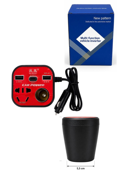 INVERSOR DE VOLTAJE PARA AUTO 12v a 220v