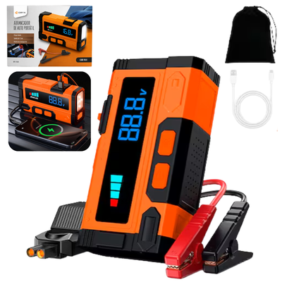 Arrancador de Auto Portatil con Linterna y Powerbank