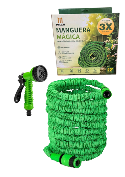 Manguera Expansible 15Mts con Pistola Regador