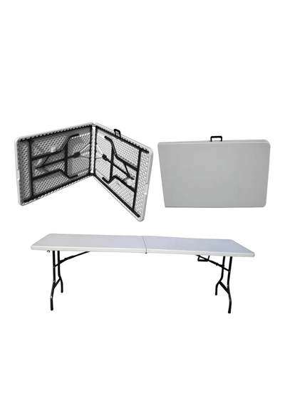 mesa plegable 180 cm blanca 