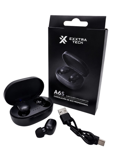 Auriculares Bluetooth e6s Negro exxtra tech